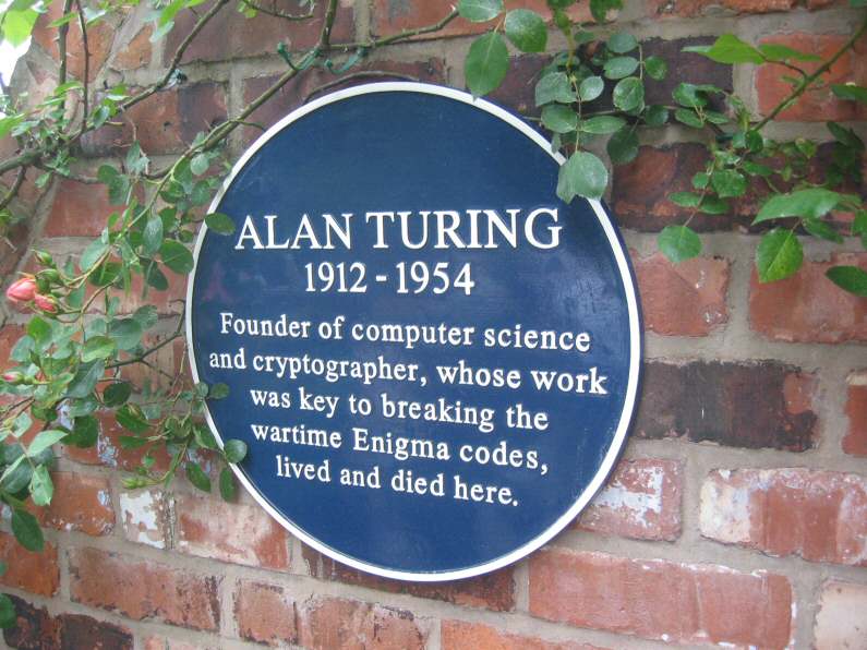 Turing'in evini gösteren plaka
